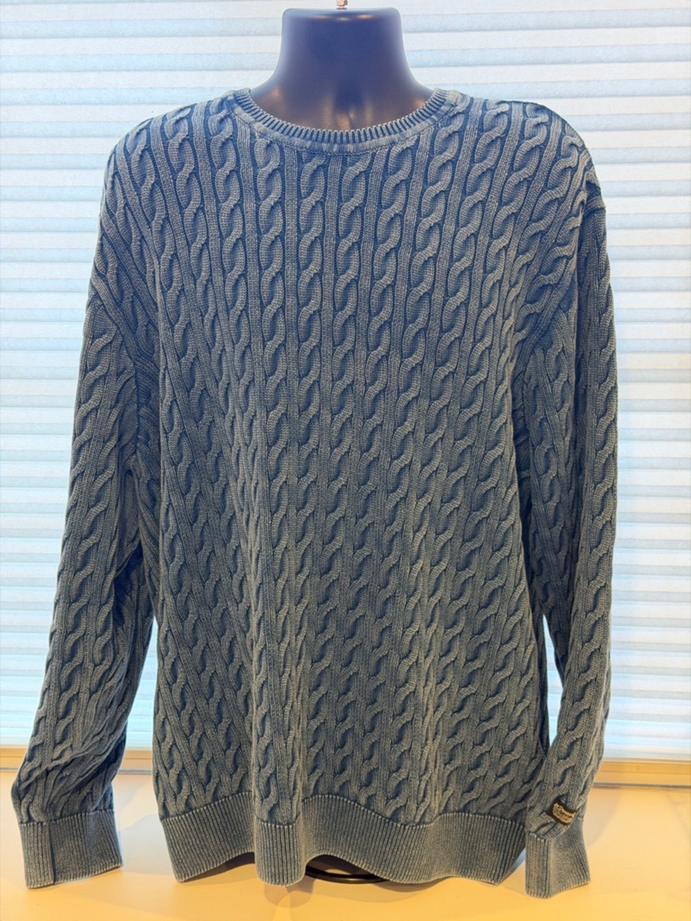 Levi’s Men's Cable Crewneck Sweater Blue Size XL